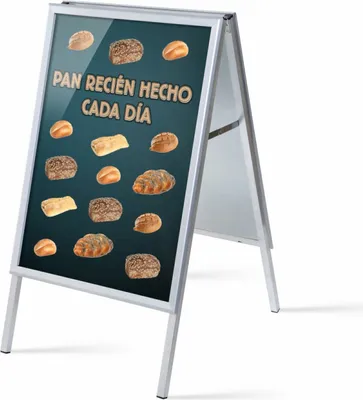 Produktbild von Showdown Kundenstopper - DIN A1 - Komplett-Set - Brot Spanisch - Schwarz