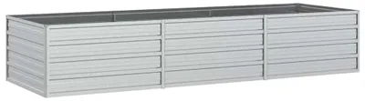 Obrázok produktu pre vidaXL Záhradný zvýšený záhon 240x80x45 cm Pozinkovaná oceľ Strieborná