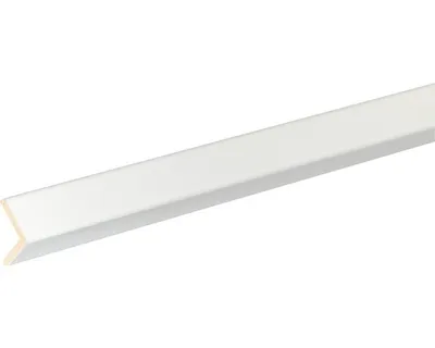 Produktbild von Winkelleiste Buche weiß lackiert 2400 x 27 x 27 mm