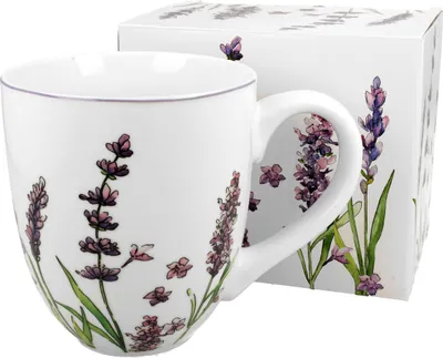 Obrázok produktu pre DUO FLORAL XXL hrnček 1000 ml CLASSIC LAVENDER Nový porcelán z kostnej ocele