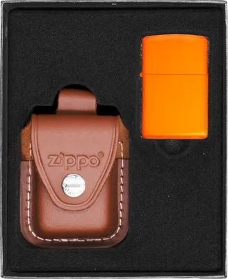 Zdjęcie produktu dla Zestaw Zippo Zapalniczka Orange Matte Prezentowy No3
