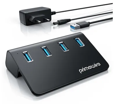 Obrázek produktu pro Primewire USB 3.2 Gen2 Hub, 4portový aktivní rozbočovač s napájením, 10 Gbit/s