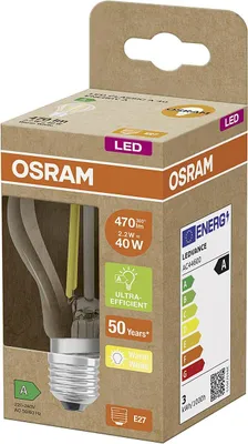 Zdjęcie produktu dla OSRAM LED Filament Birne ULTRA EFF. E27 2,2W 470lm 3.000K klar 351375 4099854009952