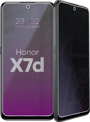 Produktbild von Hybridglas mit Privatschutzfilter für Honor X7d, Bizon Glass Mule Shadow, Matt