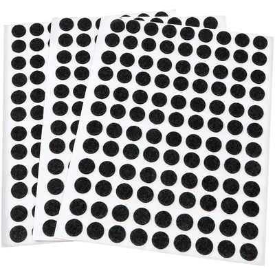 Produktbild von Adsamm® | 324 x Filzgleiter | Ø 10 mm | Schwarz | rund | 1.5 mm dünne selbstklebende Filz-Möbelgleiter in