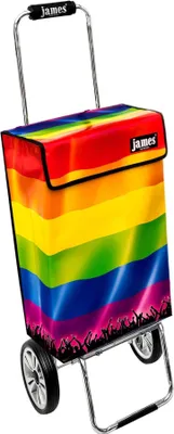 Produktbild von James Einkaufstrolley - RAINBOW - stabiler Einkaufswagen mit individuellem Design - mehrfarbig: gelb | orange in Ausführung: Chrome19