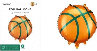 Obrázok produktu pre PartyDeco FB294, Hračkársky balón, Fólie, Zelená, Oranžová, Jednofarebné, Univerzálne, Kolo