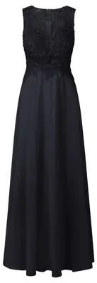 Zdjęcie produktu dla Sukienka wieczorowa APART Fashion damska, długa, z koronki, bez rękawów, maxi, z motywem kwiatowym i perłami