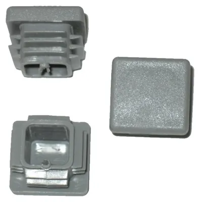 Produktbild von 20 x Lamellenstopfen Vierkantrohrstopfen 25 x 25 mm (Außen) Stopfen GRAU