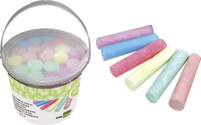 Produktbild von Kreidefarbe liderpapel Bodenkreideeimer de 20 Stück farblich sortiert