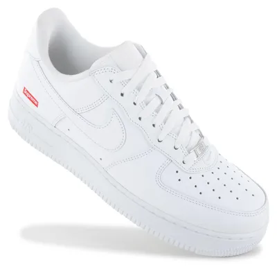 Produktbild von Nike x Supreme - Air Force 1 Low SP - Herren Sneakers Schuhe Weiß CU9225-100 , EU 45 US 11