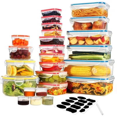 Image de Boîte Conservation Alimentaire 50 Pièces, Sans BPA Boîte Alimentaire Set