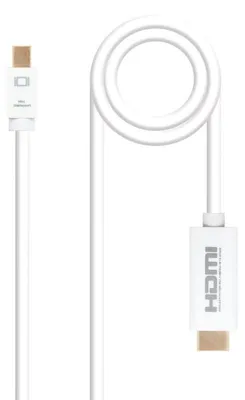 Zdjęcie produktu dla Nanocable 10.15.4002, 2 m, Mini DisplayPort, HDMI Typu A (Standard), Męska, Męska, Prosty