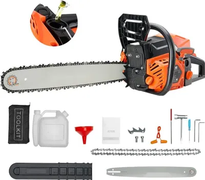 Produktbild von 58cc Benzin-Motorsäge 2,7PS - Kettensäge mit 508mm und 11800U/min - Ideal zum Holzschneiden