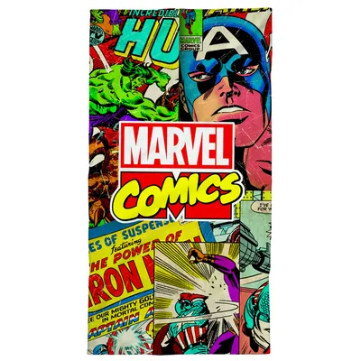 Produktbild von Marvel Badetuch Comics 75x150 cm