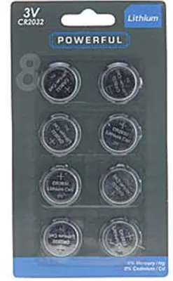 Produktbild von Massamarkt Knopfzellenbatterie Lithium CR2032 PAK 8ST