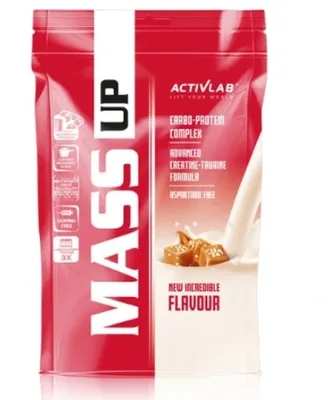 Immagine prodotto di Activlab Mass Up 1200g caramello salato proteine GAINER CARBOIDRATI MASSE
