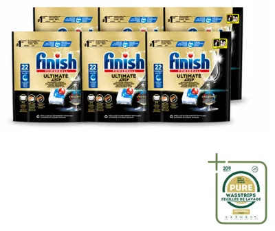 Produktbild von 6 x Finish Ultimate Plus Regular Vaatwastabletten - Vorratspackung - 6 Stücke