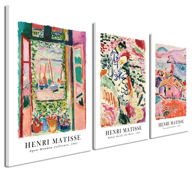 3 Canvas-Poster Henri Matisse, abstrakt, 40x60 cm, Wanddeko