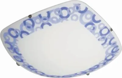 Produktbild von Energiespar Deckenleuchte Dekorglas Blau inkl. Leuchtmittel 30cm