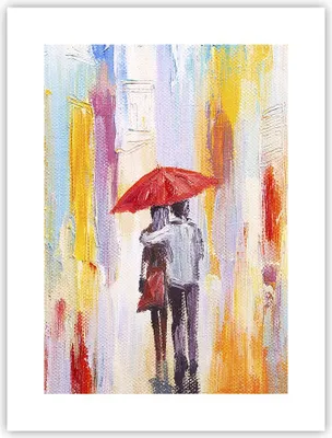 Produktbild von Poster - Poster ohne Rahmen - Liebhaber Regenschirm - 30x40 cm - Wand Bild - Wanddeko - Wandbilder - Kunstposter - Wandposter - Bilder - Kunstdruck - Wanddekoration - Wandbild - P2XPA30x40-3692