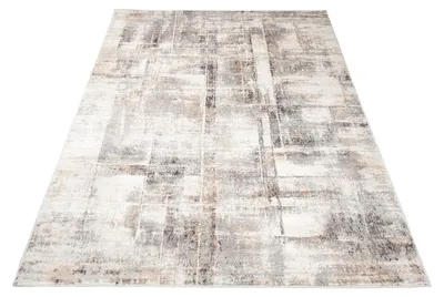 Produktbild von Tapiso Teppich VALLEY Modern Kurzflor Grau Beige Creme Wohnzimmer 160 x 220 cm