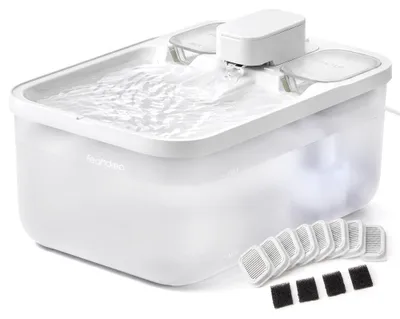 Zdjęcie produktu dla Dzbanek filtrujący Kattenfontein, pojemność 4,5 litra, z 12 filtrami | Biały | 19,3 x 28,7 x 17,3 cm