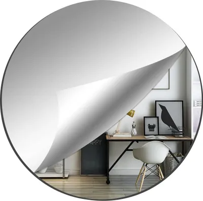 Produktbild von Runde Spiegel Acryl selbstklebende Spiegel - Große Kreisspiegel für Badezimmer und Wohnzimmer Wandspiegel