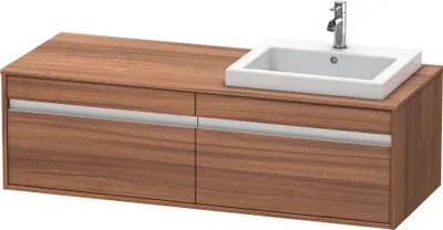 Produktbild von Waschtischunterbau KETHO 550x1400x426mm WT rechts nussbaum natur Waschtisch rechts nussbaum natur