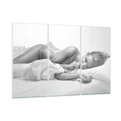 Produktbild von Bilder auf glas - Weiblich mode modell posieren - 105x70cm - Glasbilder - Wandbilder - Kunstdruck - zum Aufhängen bereit - Wanddekoration aus Glas - Glas Bilder - Wandbild auf Glas - GCE105x70-2606