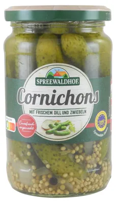 Produktbild von Cornichons vom Spreewaldhof (370 ml Glas)