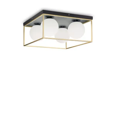 Produktbild von Zeitgenössische Deckenleuchte Lingotto Metall Messing 4 Lichter E14