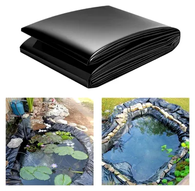 Produktbild von Teichfolie für Fischteiche, Gartenteiche und Schwimmteiche, wasserdichte Teichmembran, UV-beständig, 1,2 x 2 m x 0,2 mm