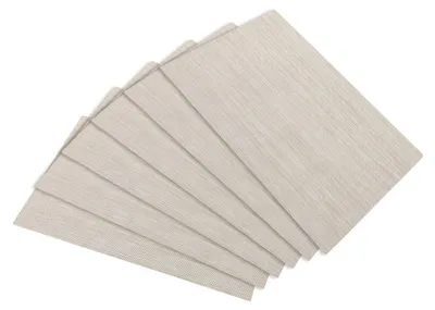 Produktbild von Tischsets, 6er-Set, fleckenabweisende, rutschfeste und abwaschbare PVC-Tischsets für den Küchentisch, gewebt, beige
