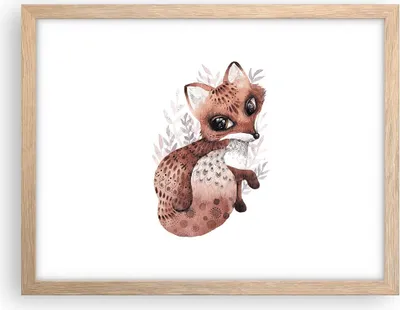 Produktbild von Gerahmtes Poster - Rahmen in heller Eiche - Fuchs November Tier - 40x30 cm - Wand Bild - Wanddeko - Wandbilder - Kunstposter - Wandposter - Bilderrahmen - Bilder - Kunstdruck - P2NAA40x30-4968