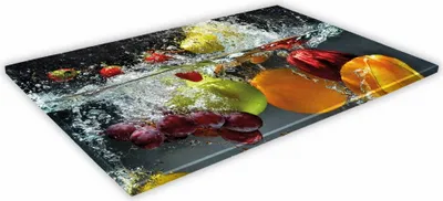 Zdjęcie produktu dla SZKLANA DESKA KUCHENNA 60x30 73d Owoce w wodzie