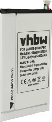 Produktbild von vhbw Akku kompatibel mit Samsung Galaxy Tab SM-T707V Tablet Pad (4900 mAh, 3,8 V, Li-Polymer)