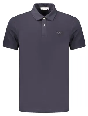 Produktbild von Herren Kurzarm-Poloshirt Blau: Slim Fit, Baumwolle, Logo-Druck