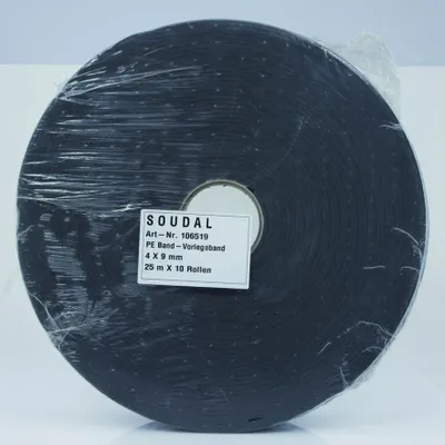 Produktbild von Soudal Vorlegeband schwarz 4 x 9 mm 100 Stk