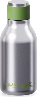 Productafbeelding van Asobu - Urban - RVS-fles, zilver, gemaakt van gerecycled materiaal