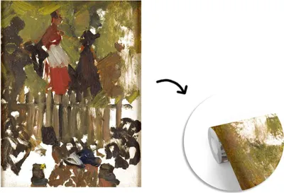 Produktbild von MuchoWow® Fototapete für Wohnzimmer oder Schlafzimmer Wandtapete Vinyl Motivtapete Messe - Gemälde von George Hendrik Breitner - 225x280 cm - Wohnzimmer tapete