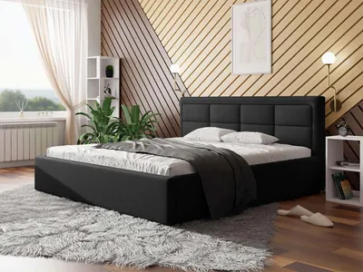 Obrázok produktu pre Manželská posteľ s roštom 200x200 PALIGEN 2 - čierna