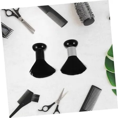 Produktbild von 2stücke Nackenbürste für Friseure Haarbürste mit Weicher Bürste zum Entfernen Abgebrochener Haare Professionelles Friseurzubehör für Haarstyling Haarschneidewerkzeug