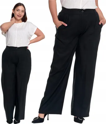 Produktbild von Elegante Damenhose mit hoher Taille aus Leinen Weit und modisch MORAJ - S