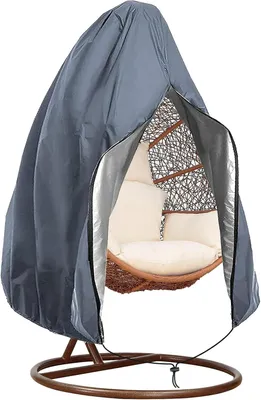 Produktbild von Hängesessel Abdeckung Outdoor 190 x 115 cm – wasserdichte Schutzhülle aus Oxford-Gewebe mit Reißverschluss & Kordelzug – UV-beständig, Winddicht, Universalpassform für Hängesessel/Schwebesessel