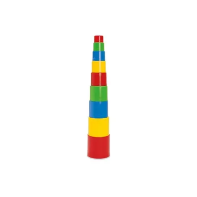 Produktbild von Dantoy Stapelturm Spielzeug - bunte Stapelbecher Set 9-teilig
