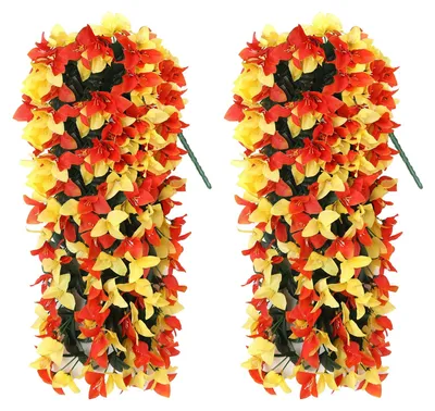 Produktbild von Künstliche Bougainvillea-Blume, künstliche Hängeblume für den Außenbereich, lange Ranken, Kunstblume für Haustür, Veranda, Pflanzkübel, Urne, Terrasse, Balkon