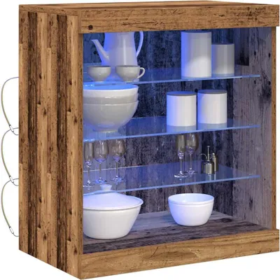 Produktbild von vidaXL LED-Sideboard Altholz 60,5 x 37 x 67 cm Holzwerkstoff