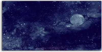 Produktbild von Coloray Glasbild 140x70  Wandbild Glasbilder Kunst Abstraktes Aquarell Raum Galaxie