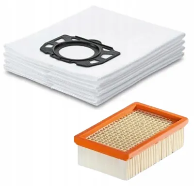 Obrázok produktu pre Sací vrecká a filtre pre vysávače Kärcher WD 4, WD 5, WD 6 - 5 vriecok, 1 filter - 2.863-006.0 - 2.863-005.0